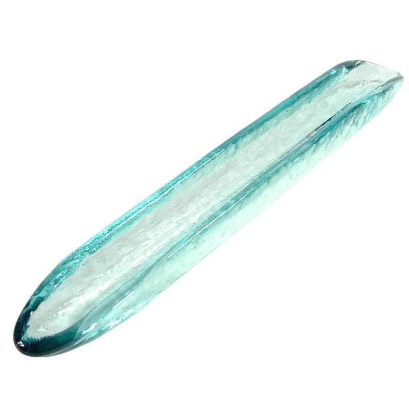 Patera szklana, błękitny transparentny, szkło barwione, lata 90.