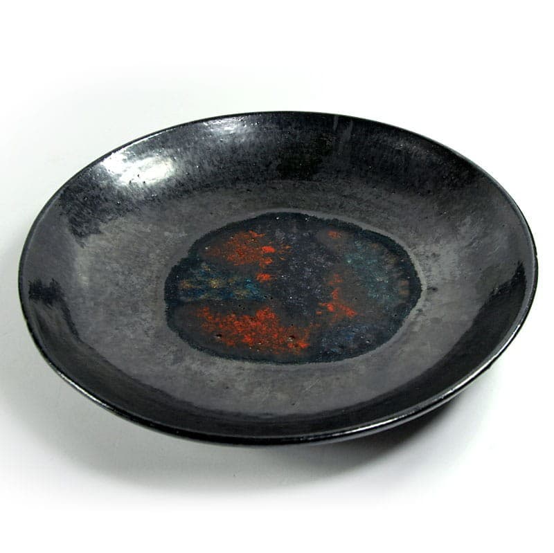 Misa stołowa ceramiczna stalowoszara multicolor, Belgia, lata 60. - 320576