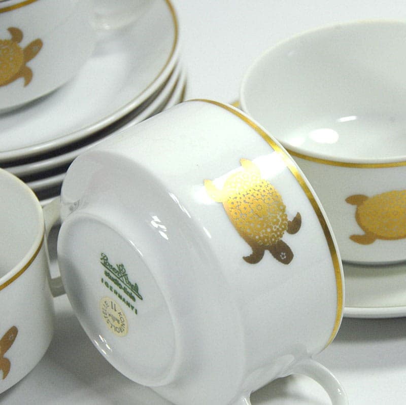 Zestaw filiżanek do espresso Studio Line, biała porcelana złota, Rosenthal, Niemcy, lata 80. - 320572