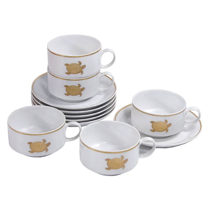 Zestaw filiżanek do espresso Studio Line, biała porcelana złota, Rosenthal, Niemcy, lata 80. - 320573