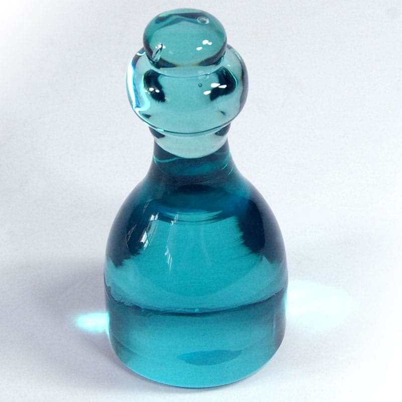 Paperweight, turquoise, glass, Sweden, 1960s. - 320551