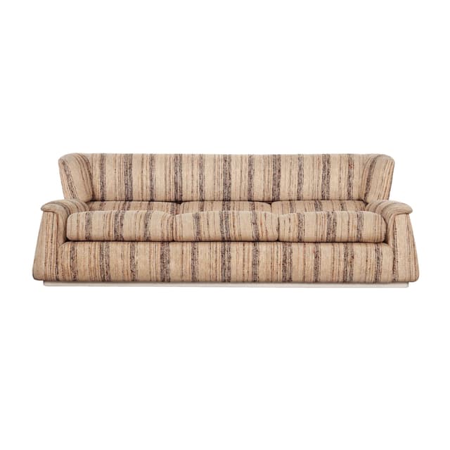 Sofa trzyosobowa, tkanina multikolor, drewno, Saporiti, Włochy, lata 60. - WYMIARY