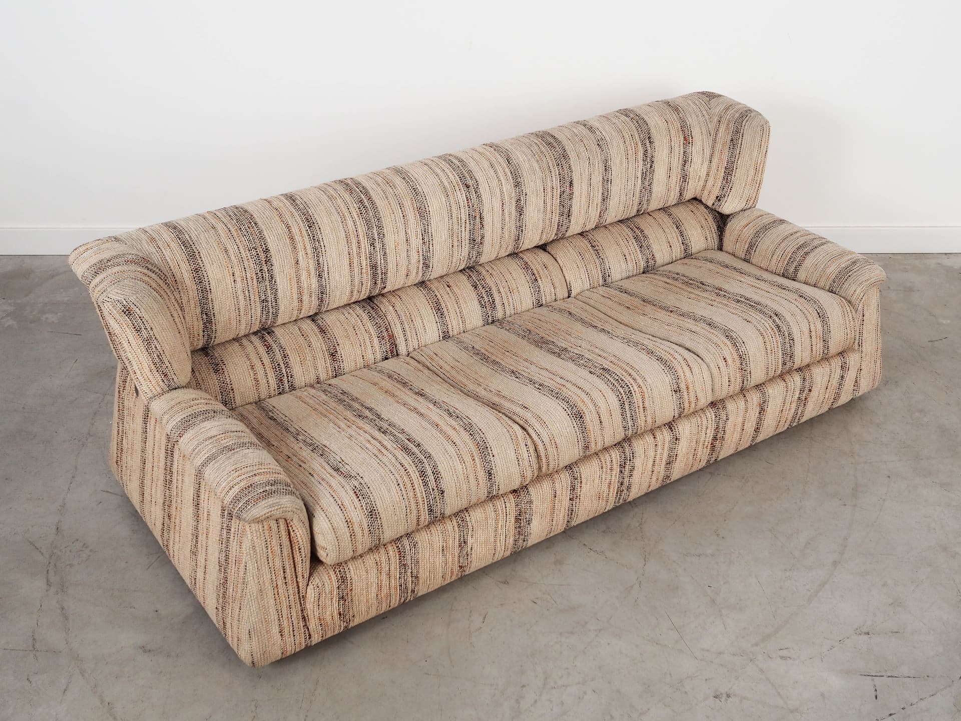 Sofa trzyosobowa, tkanina multikolor, drewno, Saporiti, Włochy, lata 60. - 320478