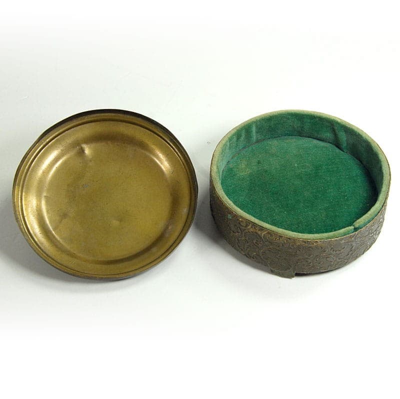 Trinket Box Art Deco, bronze, green velvet, France, 1930s. - 320520