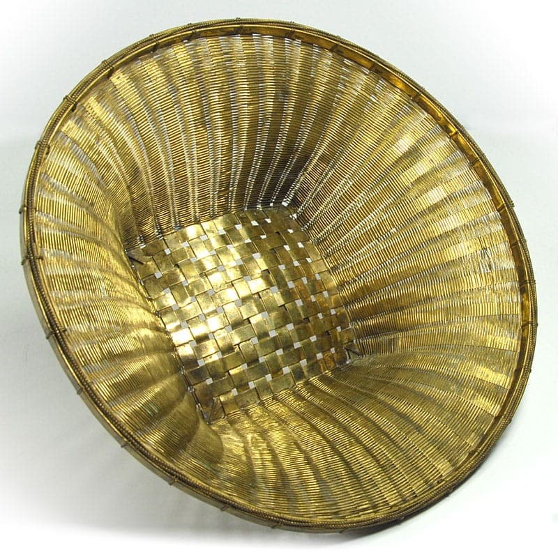 Kosz stołowy, złoty, metal złocony, Francja, lata 60. - 320515