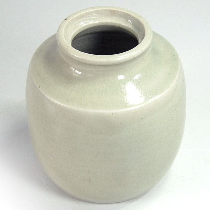Wazon ceramiczny, beżowy, ceramika, Japonia, lata 90. - 321895