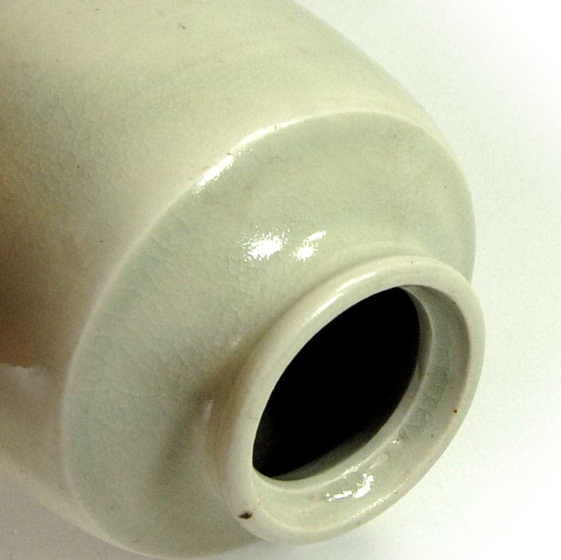 Wazon ceramiczny, beżowy, ceramika, Japonia, lata 90. - 321896