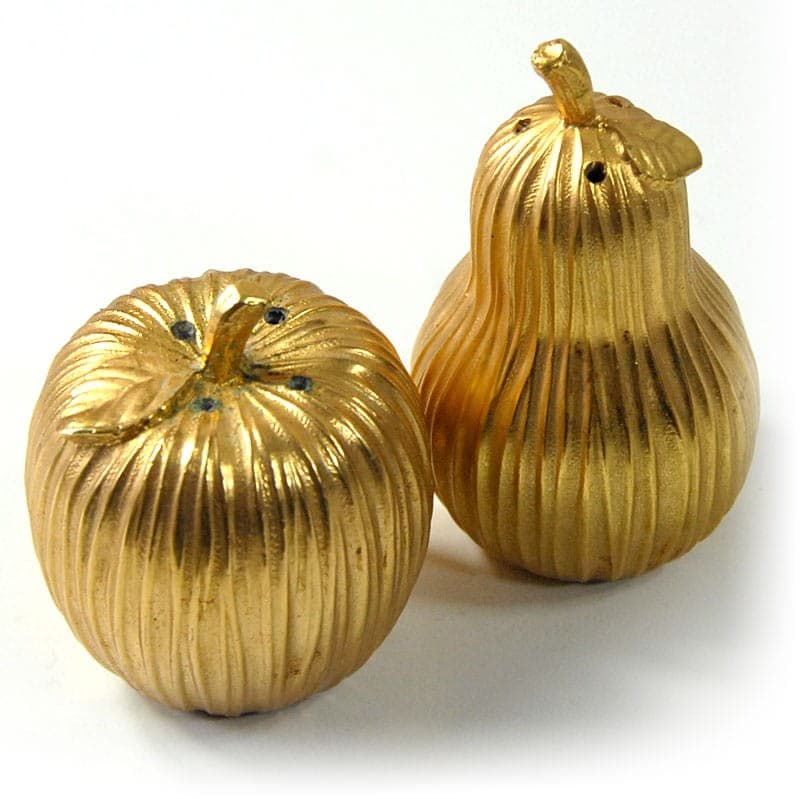 Zestaw do przypraw, złocony metal, Włochy, lata 70. - 321863