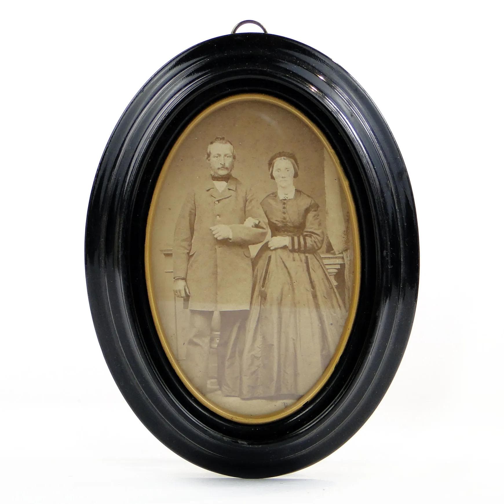Elliptical Photo Frame, black, wood, Germany, early 20th c. - 23966