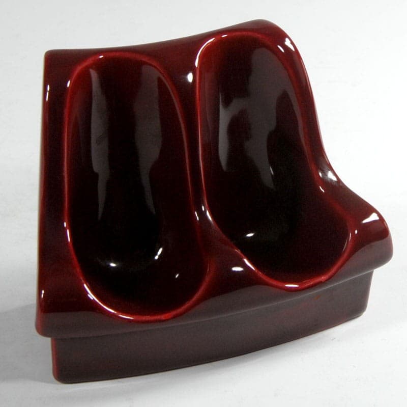 Pipe Stand SC3, red ceramic, Italy, 1970s. - 321835