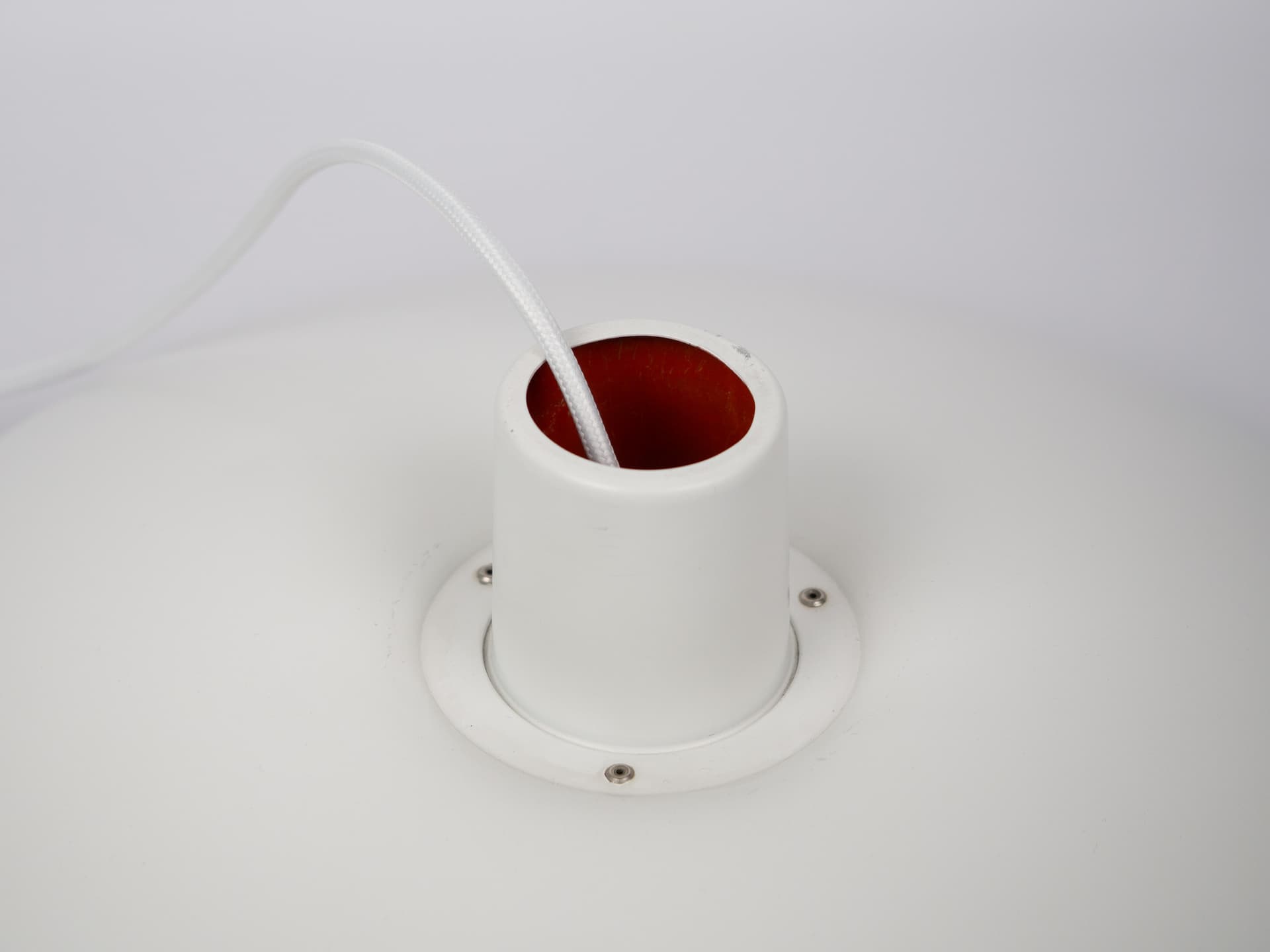 Pendant lamp PH 4/3, white aluminum, by P. Henningsen, Denmark, 1980s. - 321067