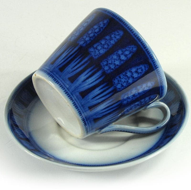Filiżanka Hyacinth, fajans kobaltowy, proj. A. Percy, Gefle, Szwecja, lata 60. - 321815
