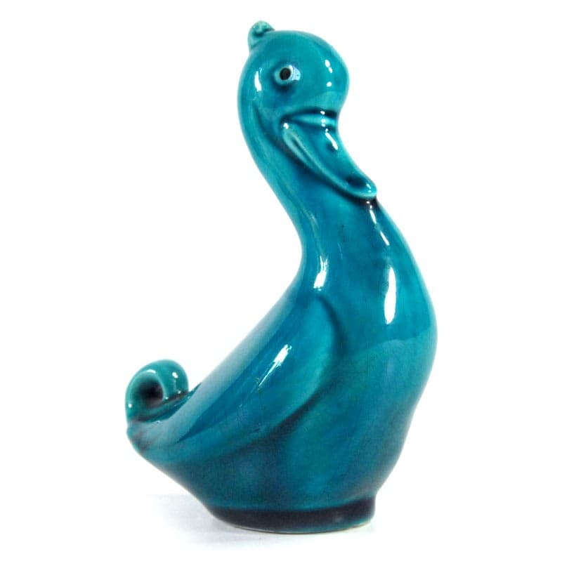 Duck figurine, turquoise, ceramic, China, 1970s. - 321812