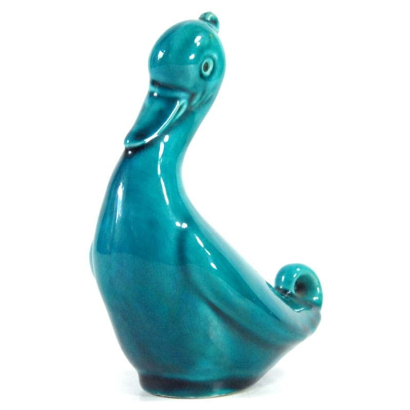Duck figurine, turquoise, ceramic, China, 1970s. - 321811