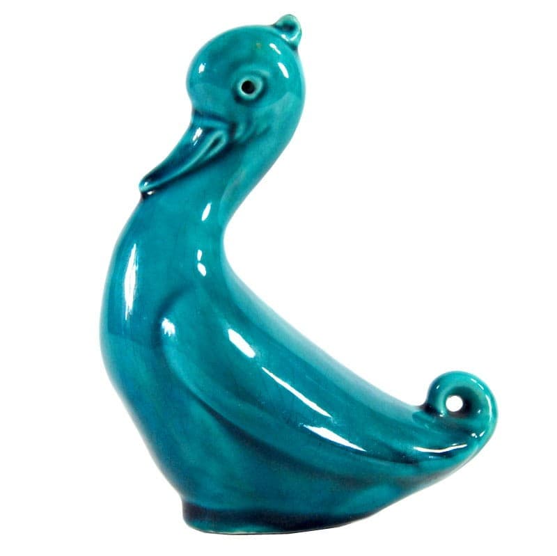 Duck figurine, turquoise, ceramic, China, 1970s. - 321813