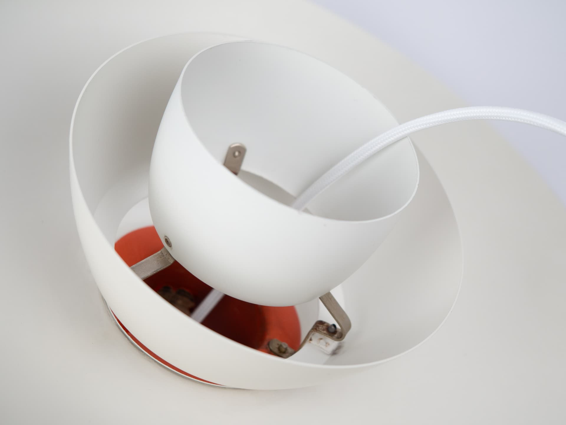 Pendant lamp PH 4/3, white aluminum, by P. Henningsen, Denmark, 1980s. - 321106