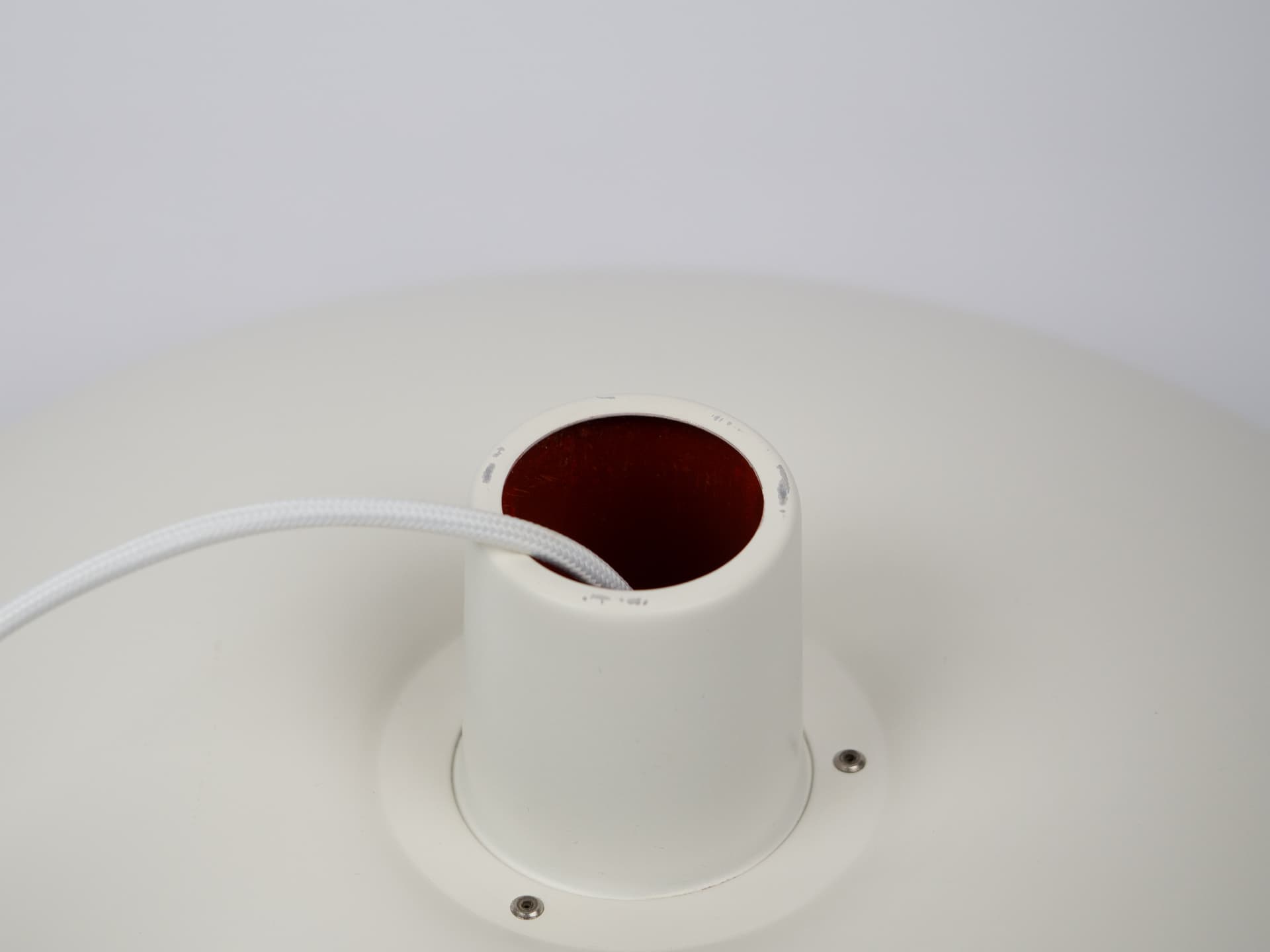 Pendant lamp PH 4/3, white aluminum, by P. Henningsen, Denmark, 1980s. - 321101
