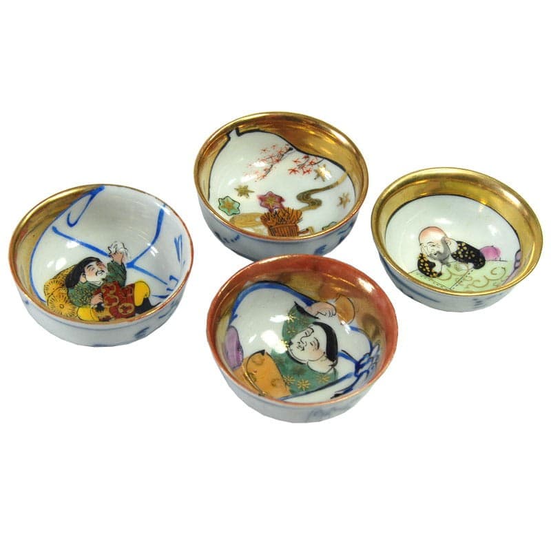 Zestaw czterech miseczek, porcelana biała, Japonia, lata 90. - 321793