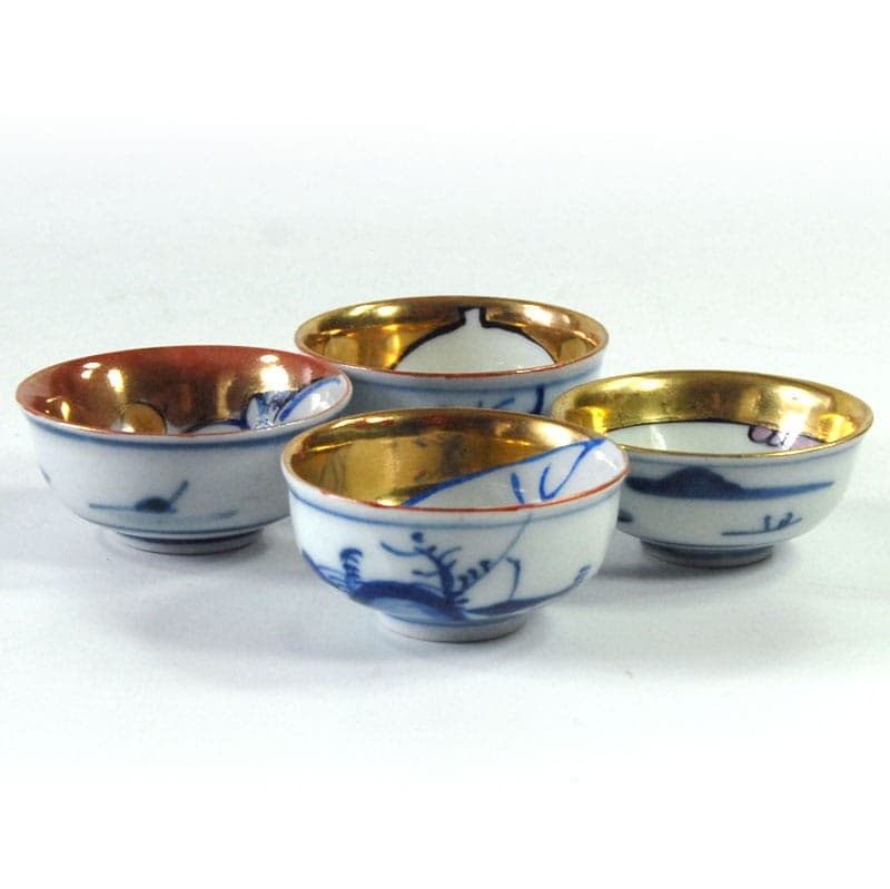 Zestaw czterech miseczek, porcelana biała, Japonia, lata 90. - 321791