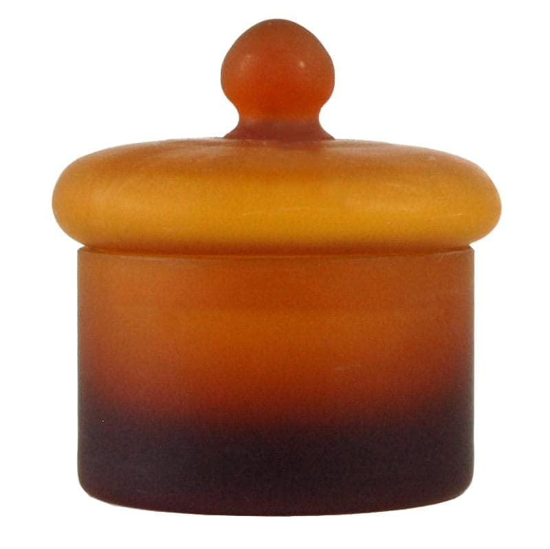 Table Container, honey satin glass, 1980s.