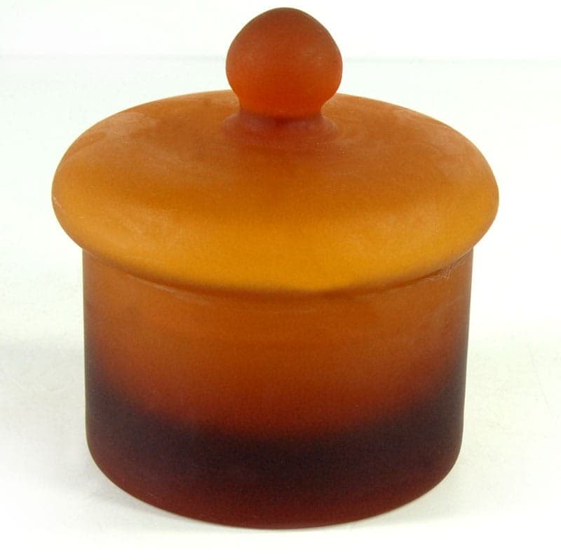 Table Container, honey satin glass, 1980s. - 321763