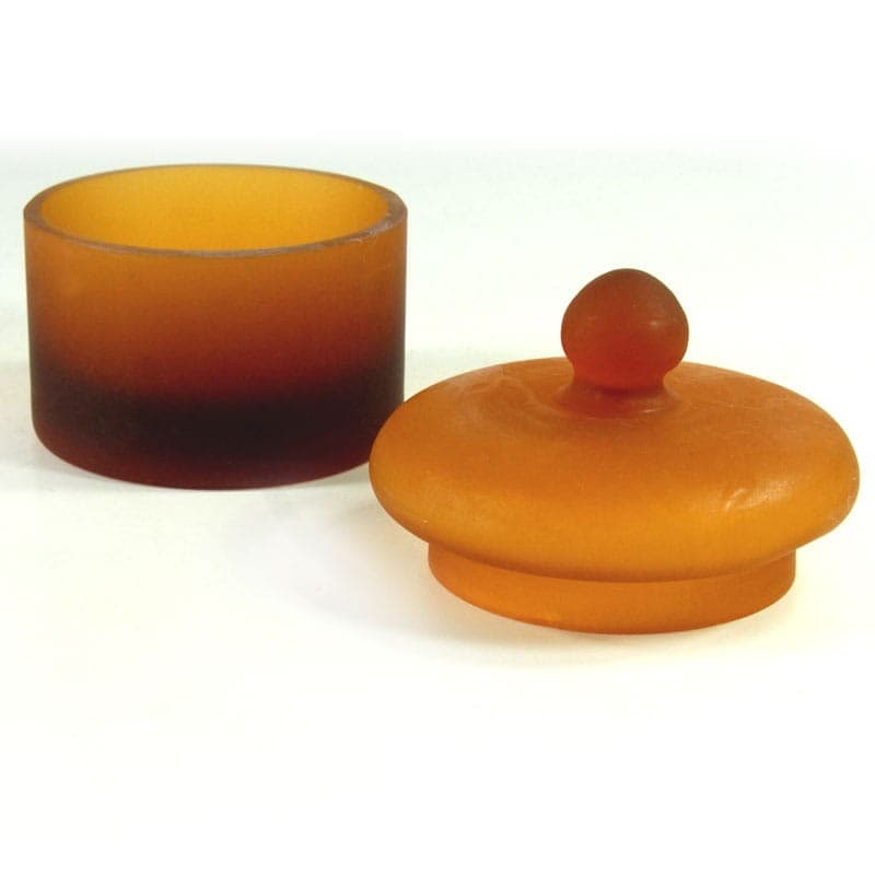 Table Container, honey satin glass, 1980s. - 321764