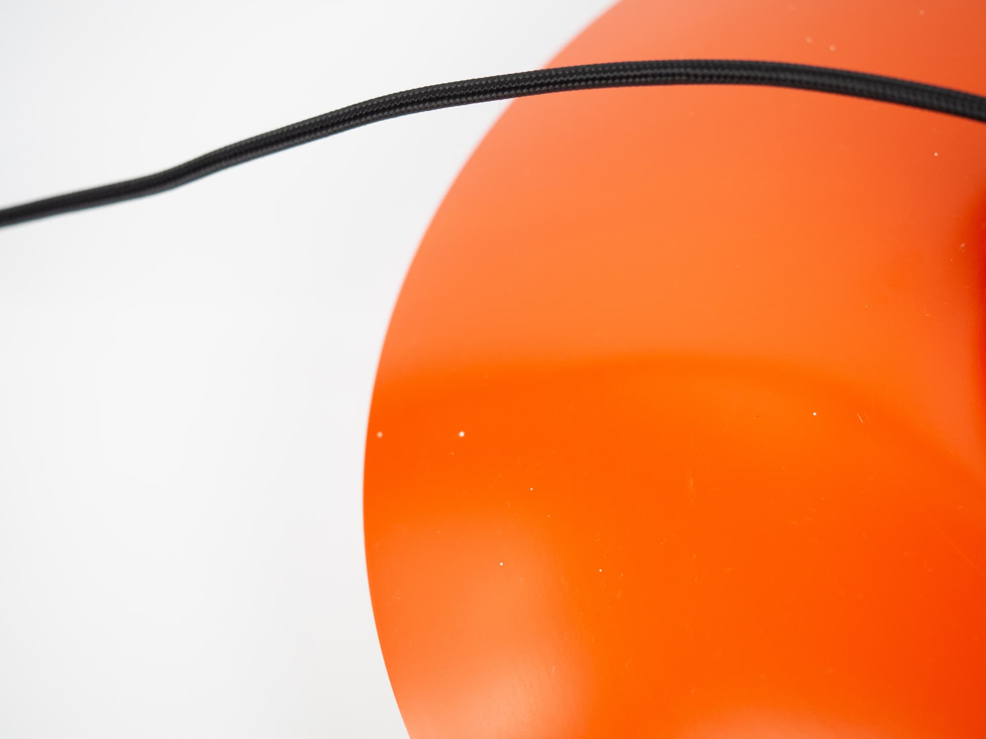 Pendant lamp PH 4/3, red orange, aluminum, by P. Henningsen, Louis Poulsen, Denmark, 1970s. - 321129