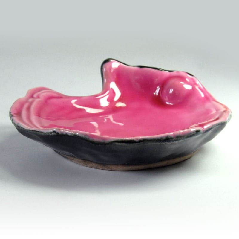 Paterka muszla, różowy, ceramika, Creation A. Ferlay, Vallauris, Francja, lata 60. - 321755