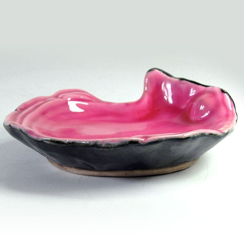 Paterka muszla, różowy, ceramika, Creation A. Ferlay, Vallauris, Francja, lata 60. - 321756