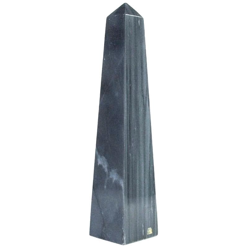 Decorative Obelisk, black marble, Italy, 21st c.