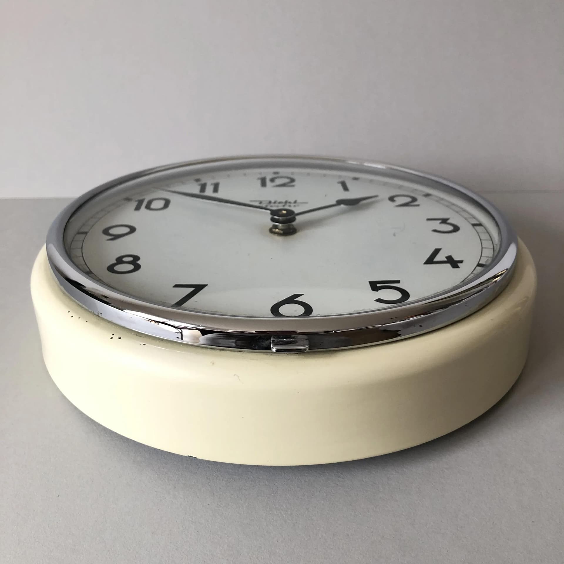 Chrome Wall Clock, Diehl, Germany, 1970s - 24187