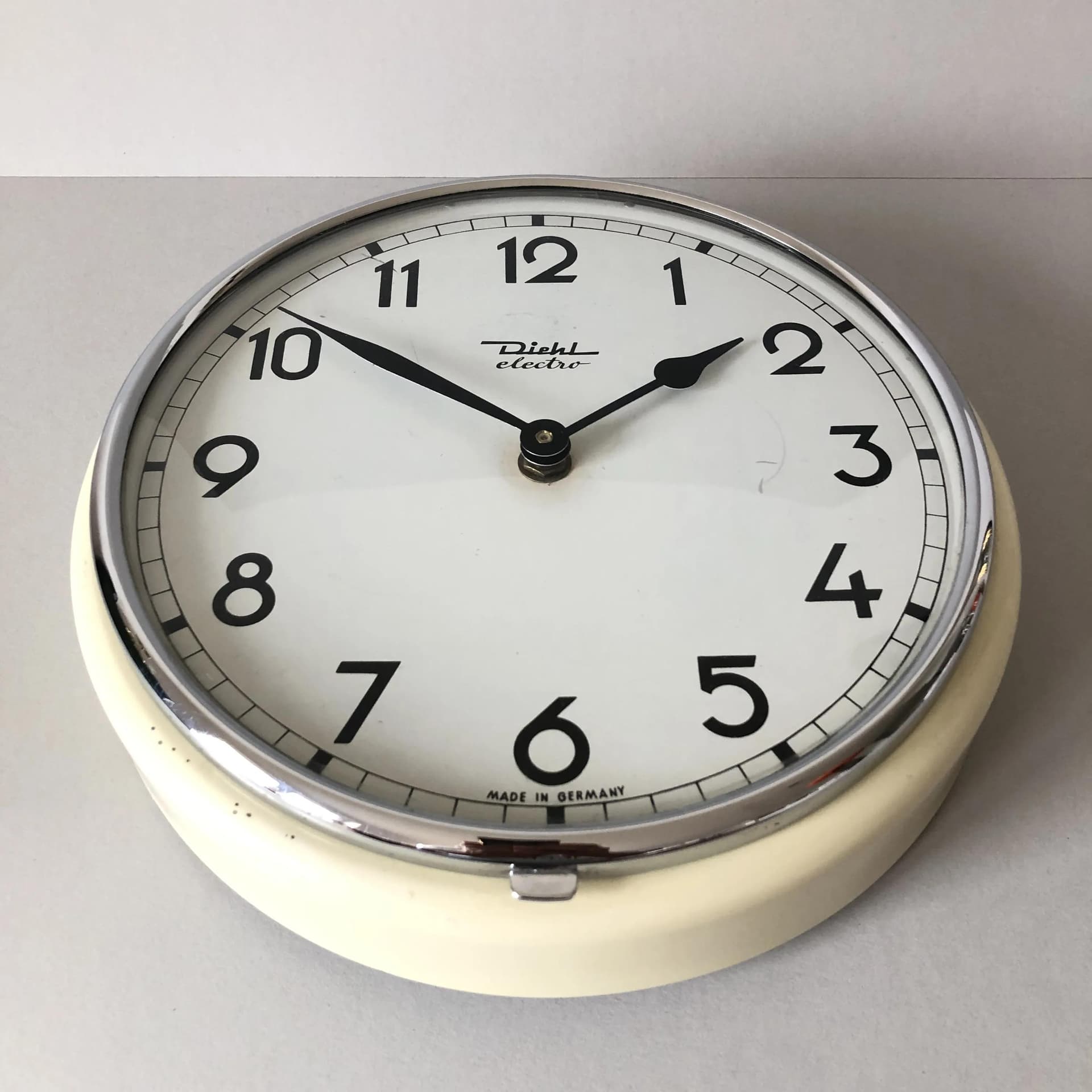 Chrome Wall Clock, Diehl, Germany, 1970s - 24185