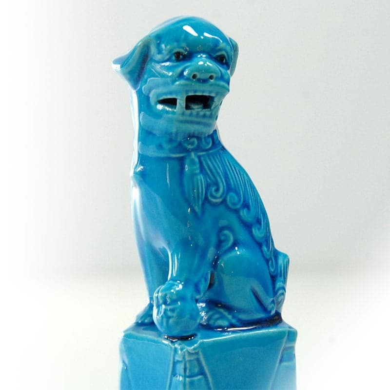 Foo Dog Figurine, turquoise, ceramics, early 20th c. - 321724