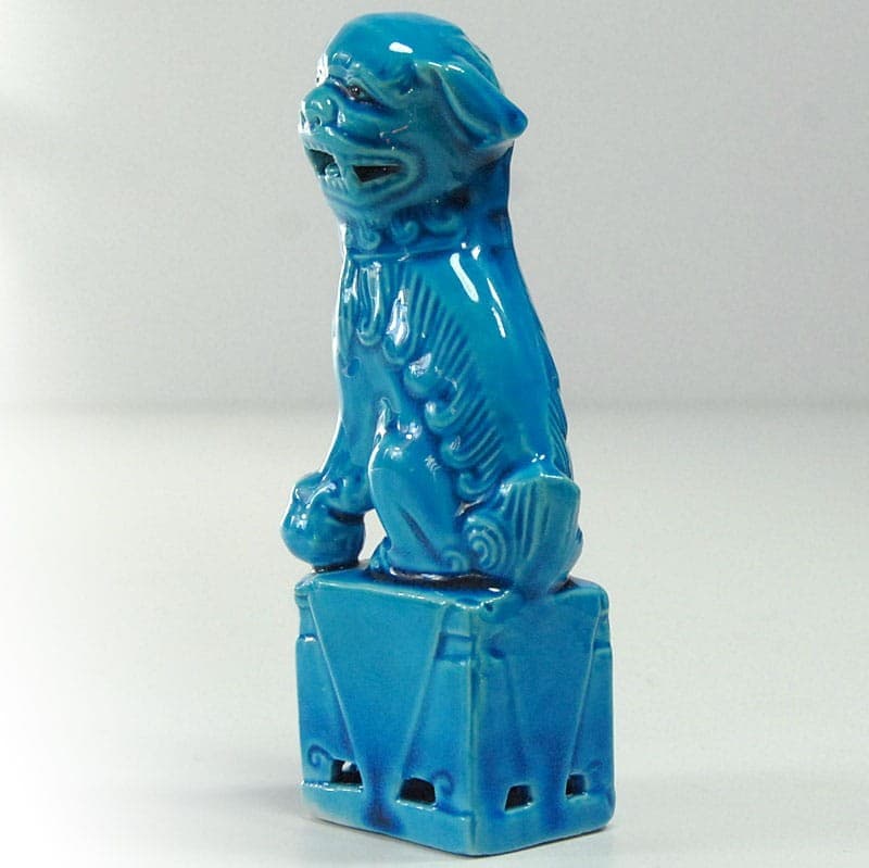 Foo Dog Figurine, turquoise, ceramics, early 20th c. - 321723