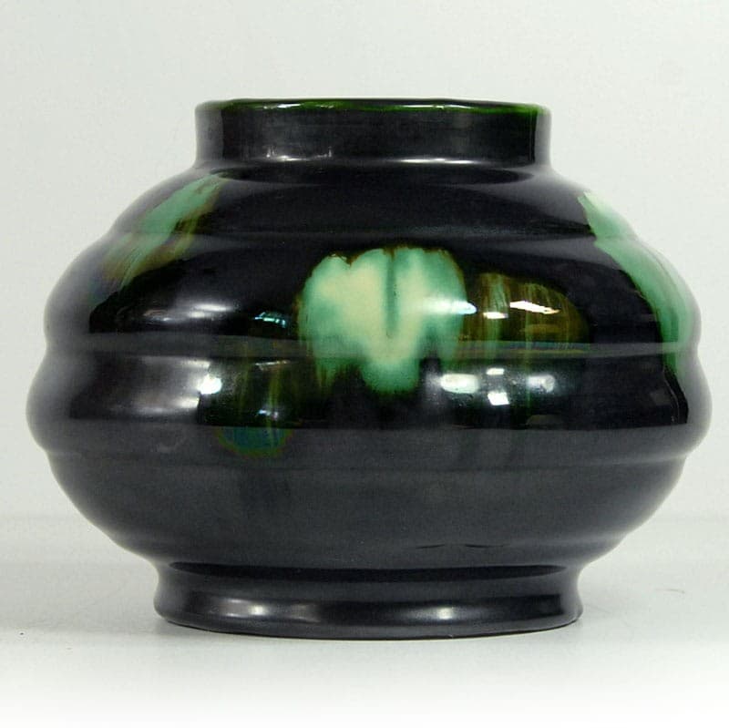 Wazon Art Deco, szary zielony, ceramika, Belgia, lata 30. - 321720