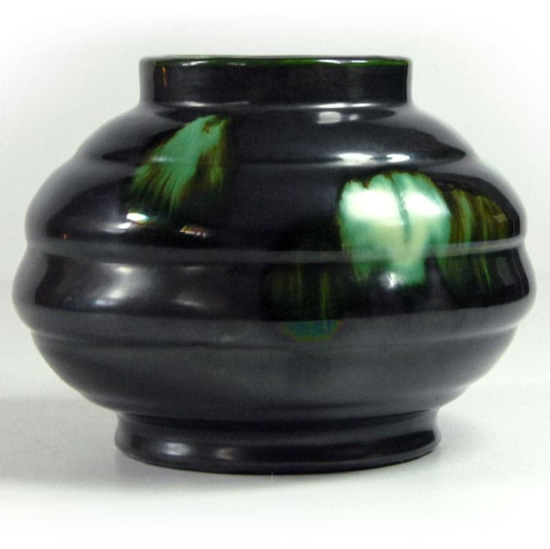 Wazon Art Deco, szary zielony, ceramika, Belgia, lata 30. - 321719
