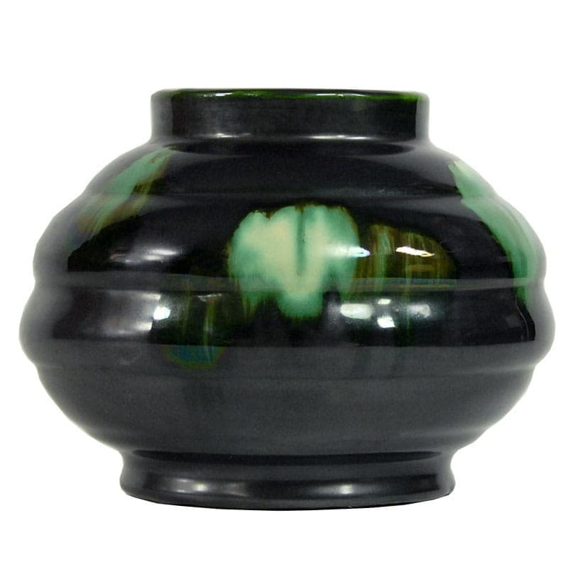 Wazon Art Deco, szary zielony, ceramika, Belgia, lata 30. - 321721