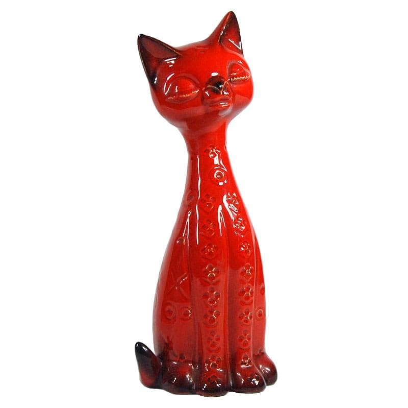Money box, red ceramic, Jema Holland, Netherlands, 1970s.