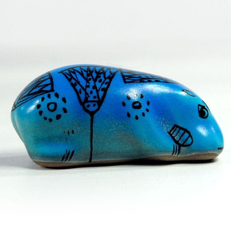 Figurine Hippopotamus William, turquoise ceramics, insp. Egypt, 21st c. - 321703