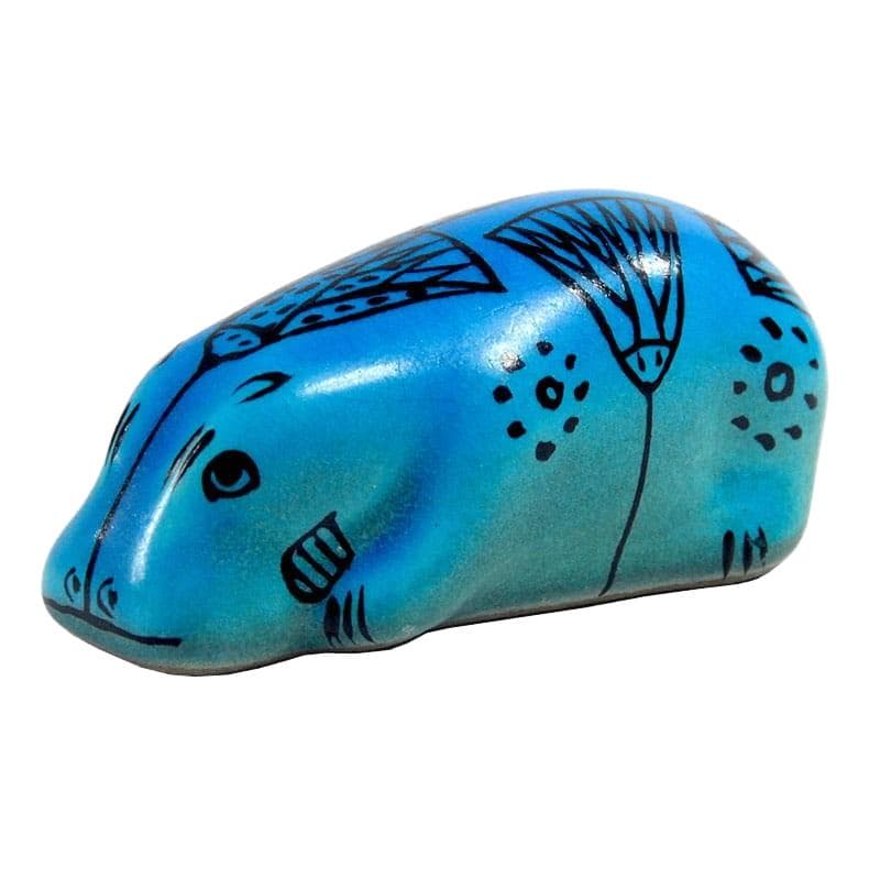 Figurine Hippopotamus William, turquoise ceramics, insp. Egypt, 21st c.