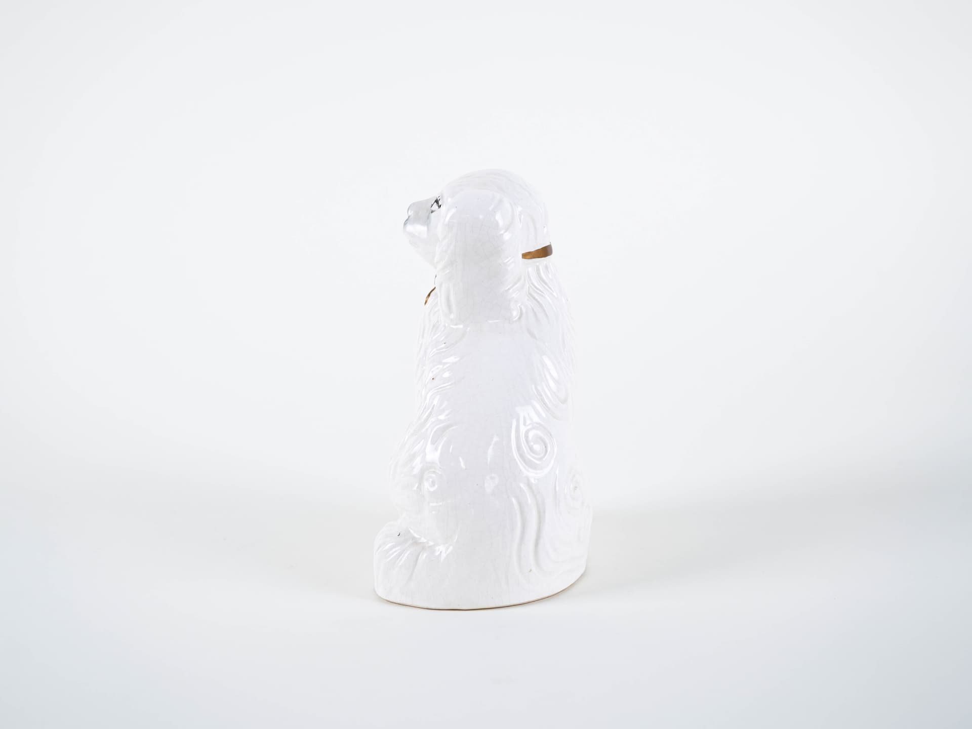Dog figurine, white porcelain, Beswick England, United Kingdom, 1960s. - 321248