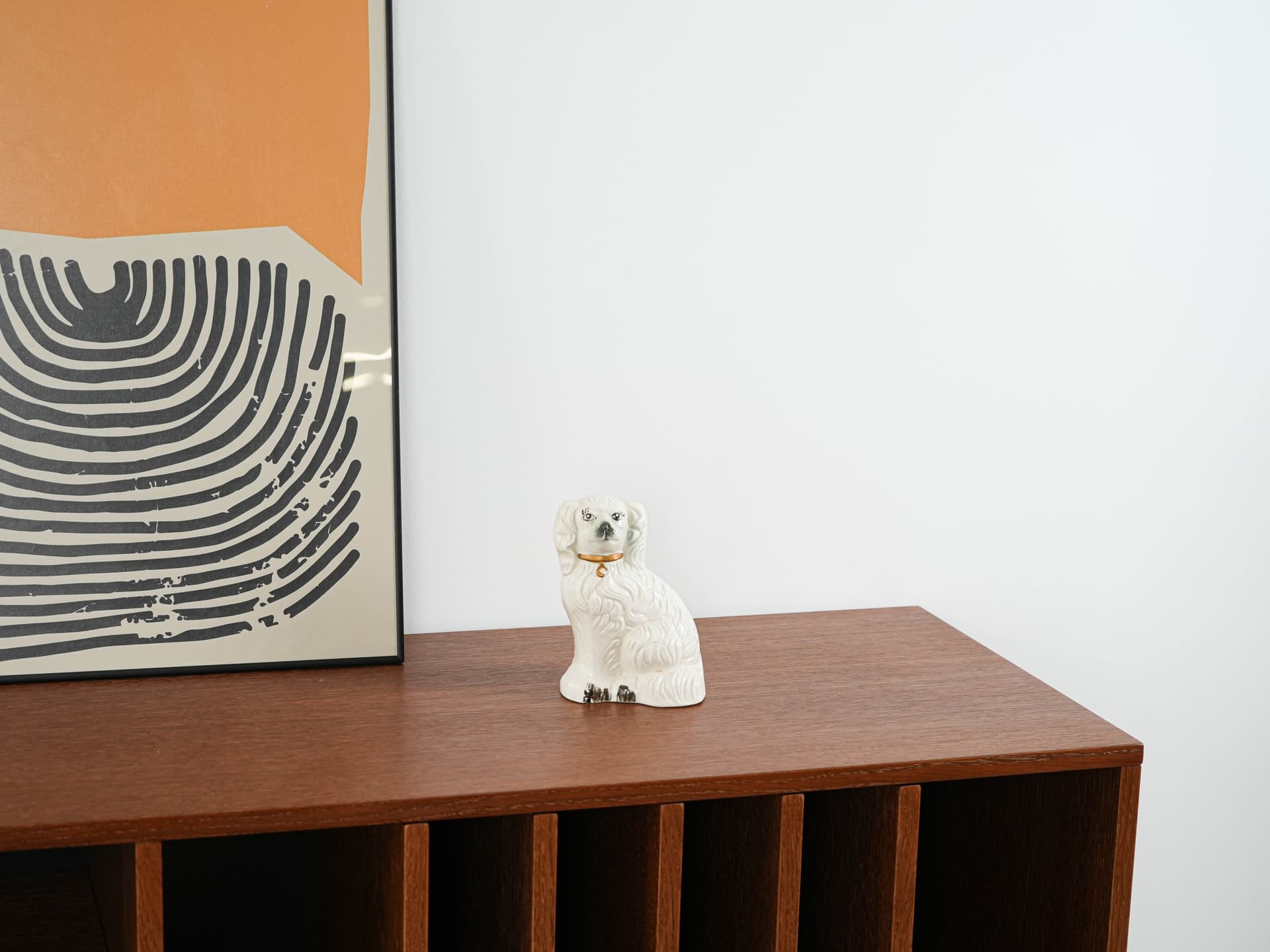 Dog figurine, white porcelain, Beswick England, United Kingdom, 1960s. - 321250