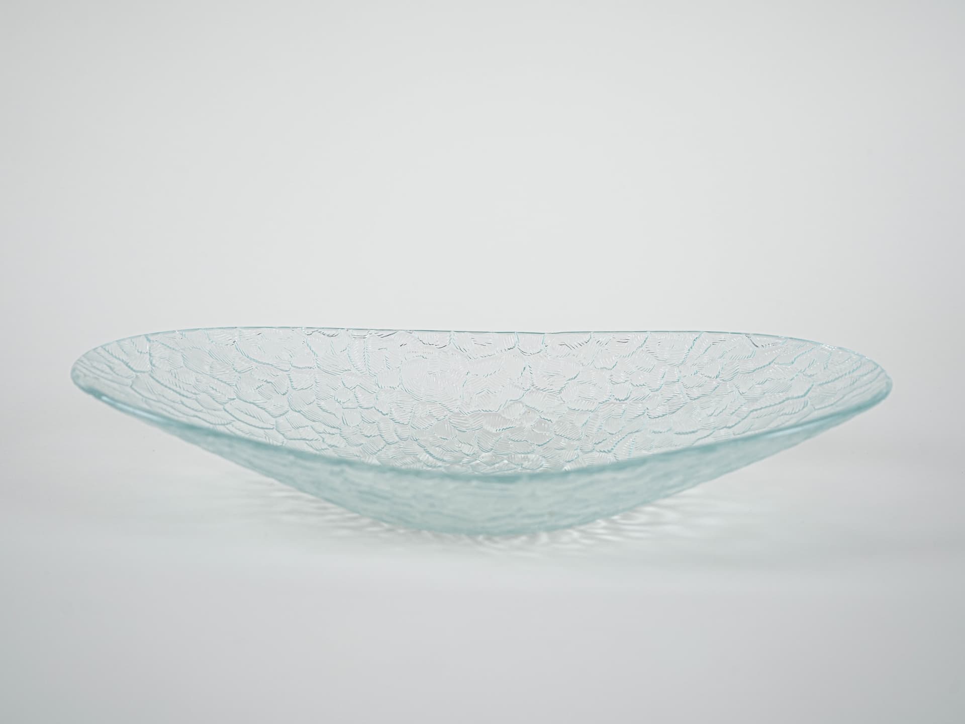 Patera, niebieski transparentny, szkło, Dania, lata 70. - 321262