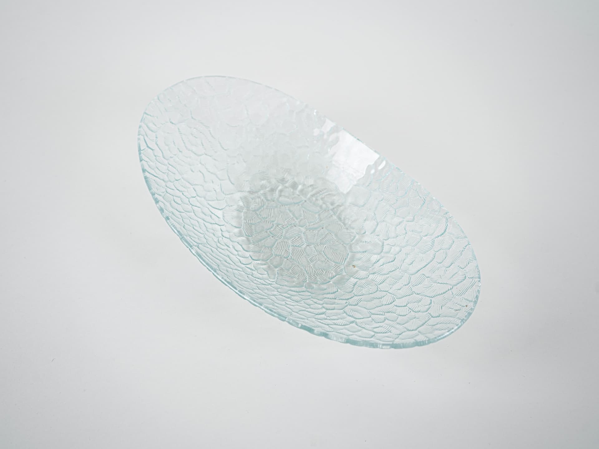 Patera, niebieski transparentny, szkło, Dania, lata 70. - 321268