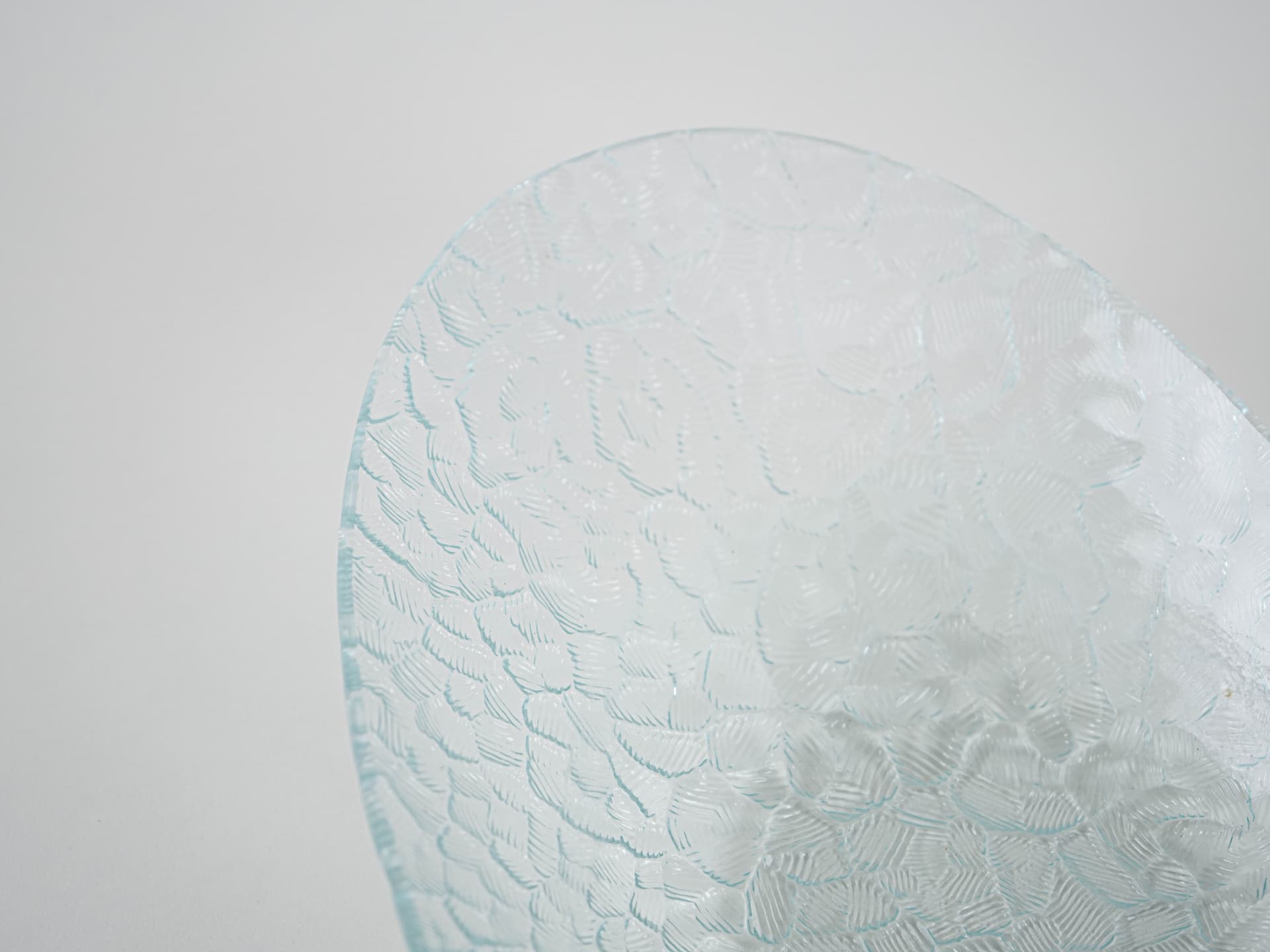 Patera, niebieski transparentny, szkło, Dania, lata 70. - 321266