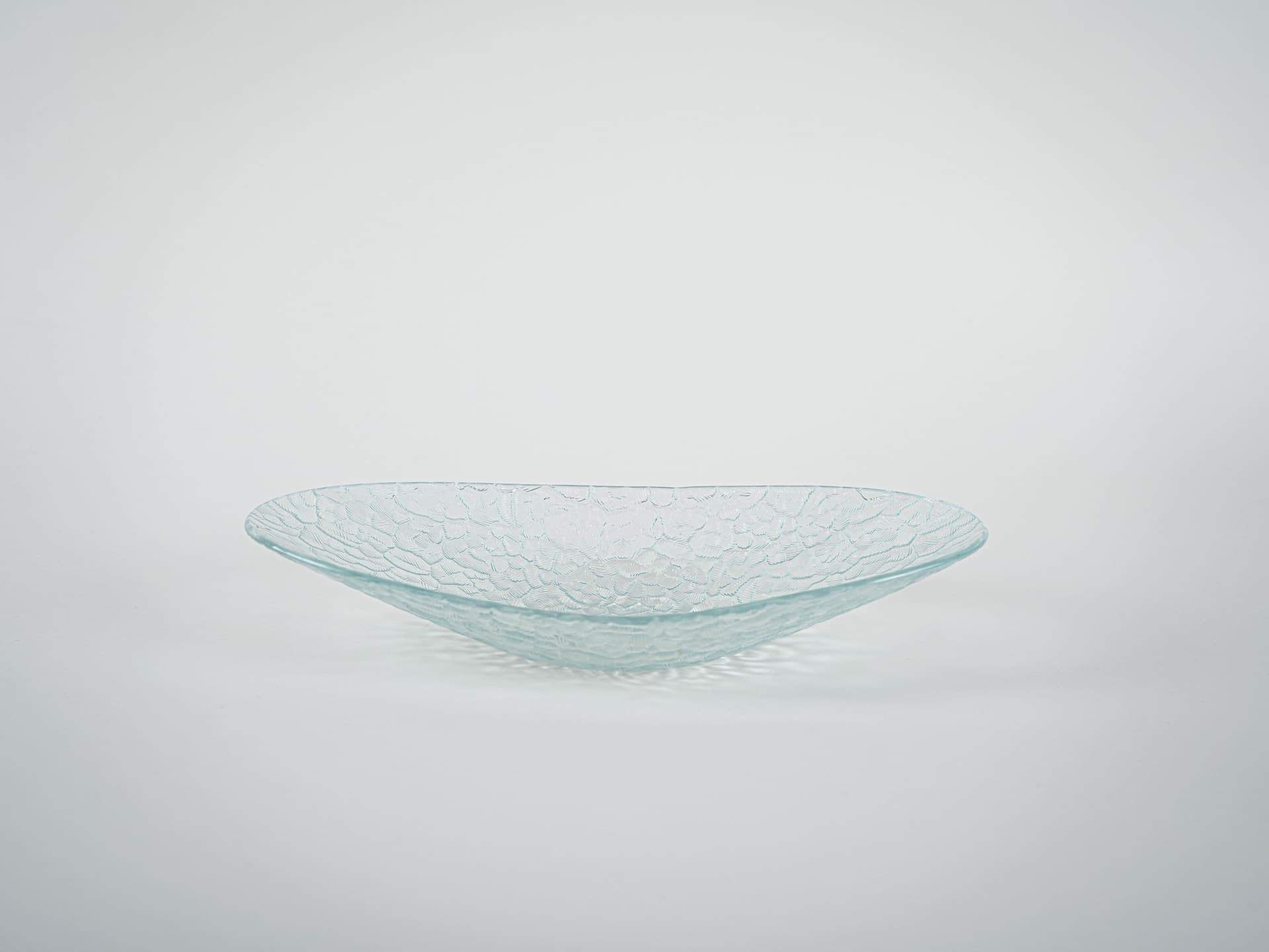 Patera, niebieski transparentny, szkło, Dania, lata 70. - 321265