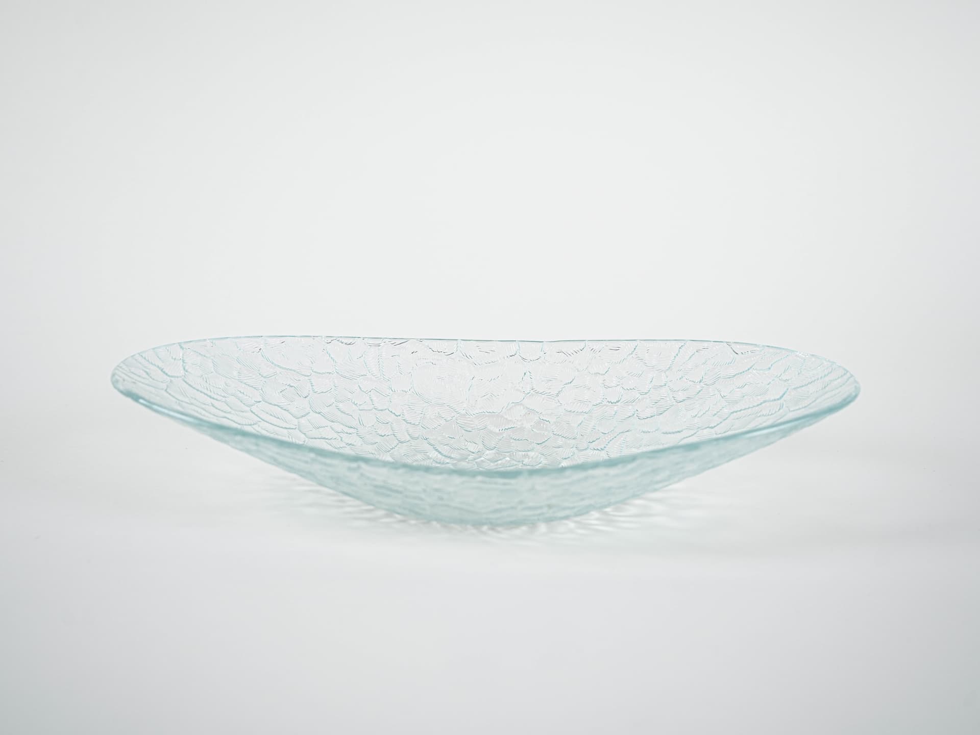 Patera, niebieski transparentny, szkło, Dania, lata 70. - 321261