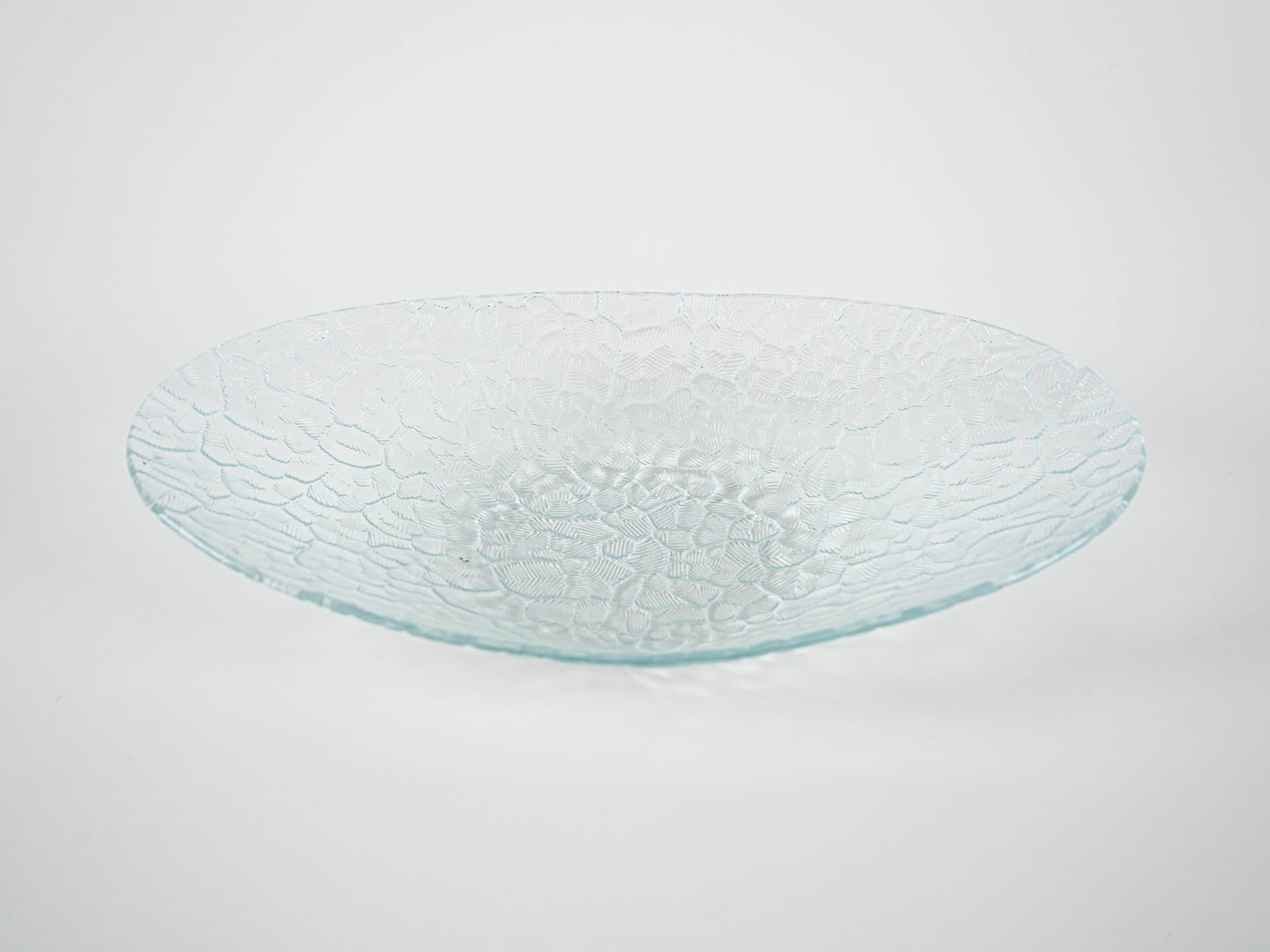 Patera, niebieski transparentny, szkło, Dania, lata 70. - 321263