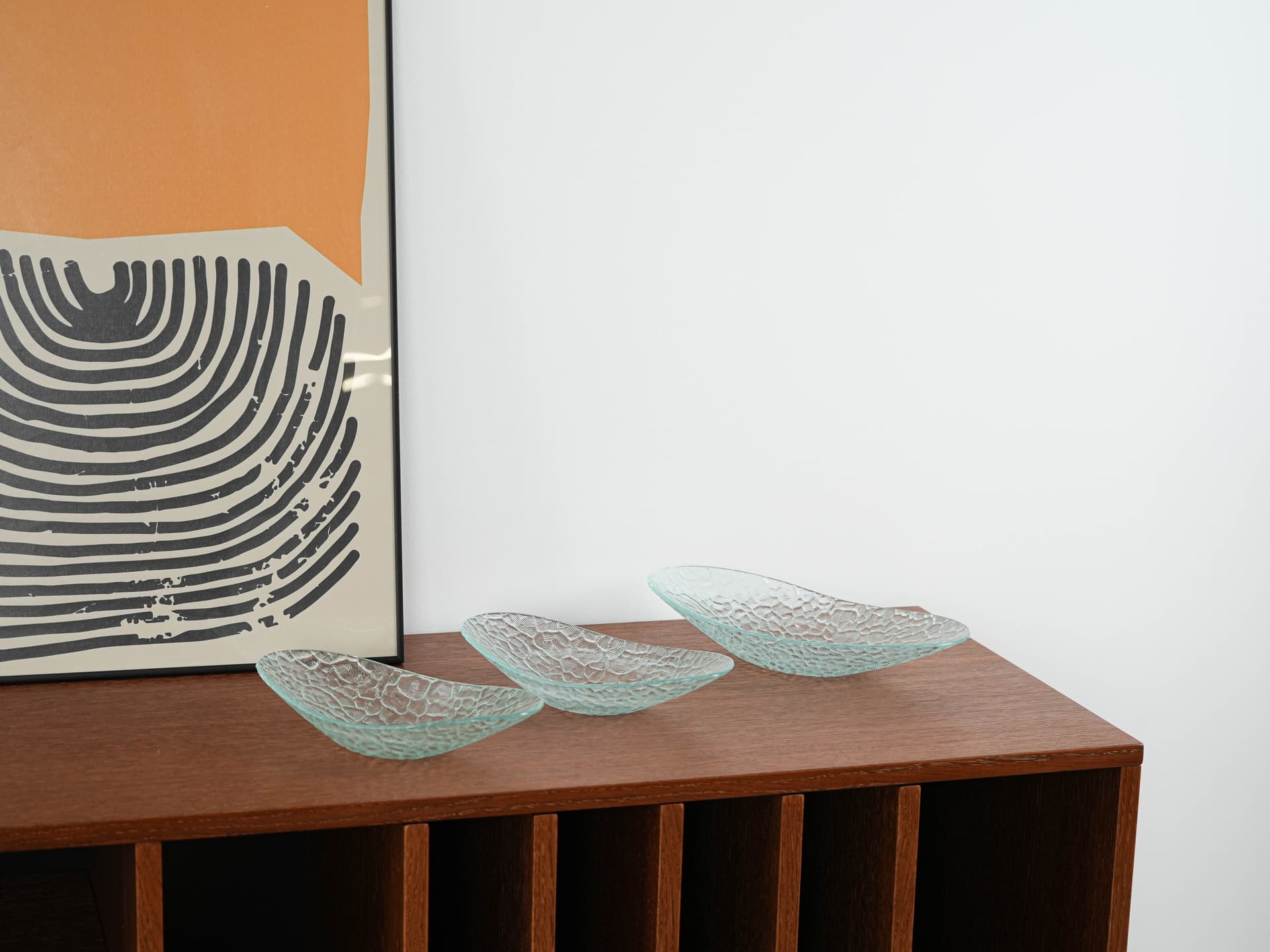 Patera, szkło błękitne transparentne, Dania, lata 70. - 321280