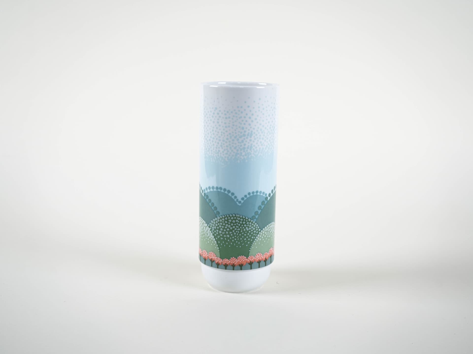 Vase, white porcelain, by A. Pozzi, decor by I. Rabuzin, Rosenthal, Germany, 1970s. - 321298